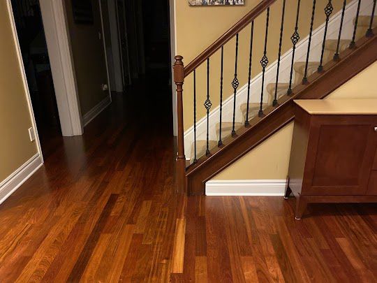 Brazilian Cherry Hardwood Flooring Refinishing in Highland