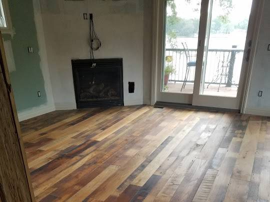 Random width hardwood floor installation Brighton MI